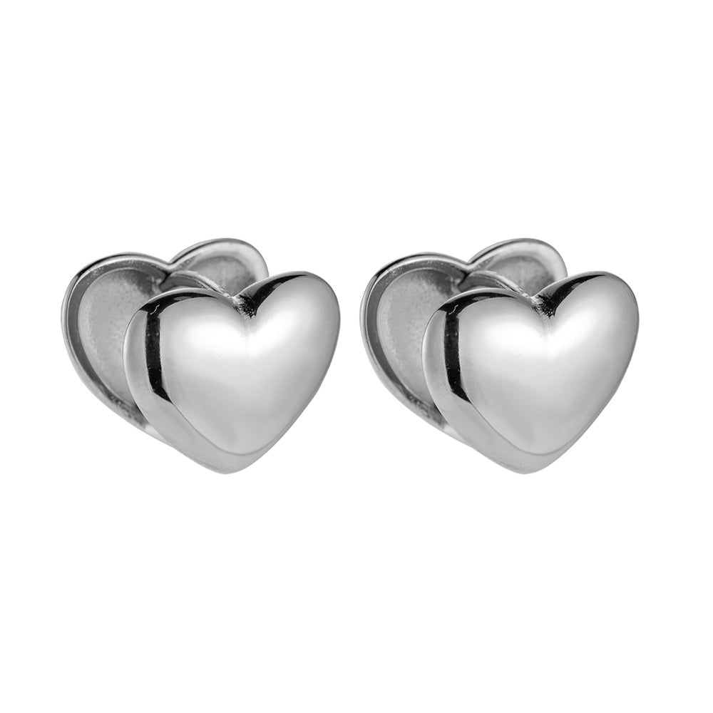 DOUBLE LAYER HEART Hoops